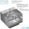 Amgood Stainless Steel Hand Sink 15 in. x 15 in. with Side Splashes and Gooseneck Faucet HS-15SS-Z - alternate 7